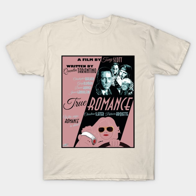 True Romance (Movie Poster) T-Shirt by PlaidDesign